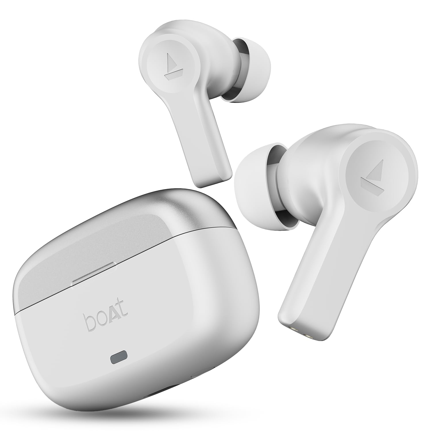 boAt Airdopes Flex 454 ANC, 60Hrs Battery, Active Noise Cancellation(~32dB), App Support, 4Mics ENx, Fast Charge, v5.2 Bluetooth Earbuds, TWS Ear Buds Wireless Earphones with mic (Zinc White)