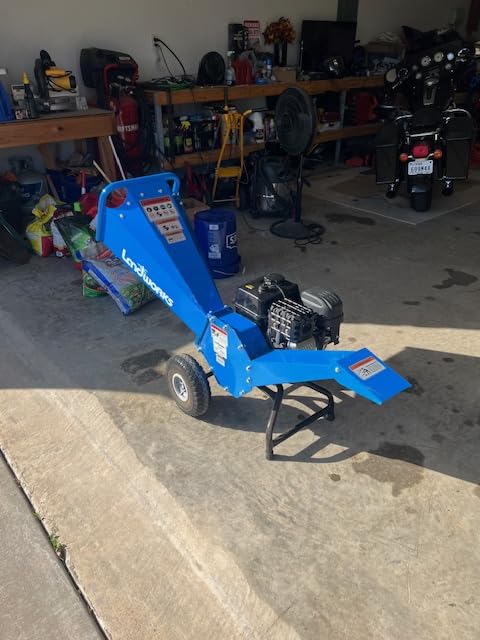 Landworks Compact Wood Chipper - 7HP Gas Engine, Adjustable Exit
