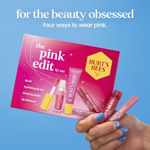 Burt's Bees The Pink Edit Holiday Lip Care Gift Set, 4 Products - image 4