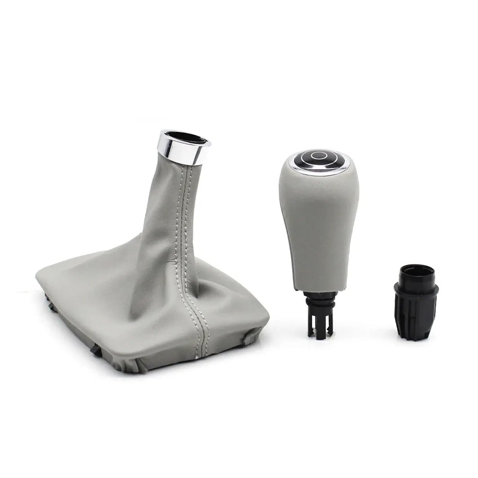 Lozopmtmld Gray 3Pcs Set For Benz C E Glk Sporty Gear Shifter Knob