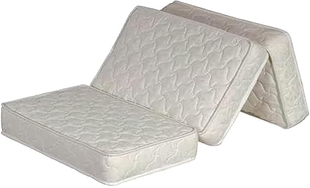 Generic Comfy Folding Semi Medicated Portable White Singal Thick light Weight Mattress.