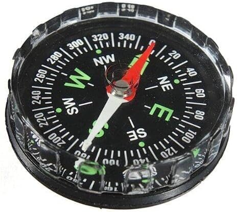 Mini Compass for Outdoor Navigation - Portable Liquid Survival Tool for Travel, Hiking, Camping & Backpacking - Clever Design, 4.5cm Diameter, Ideal for Boating & Navigation