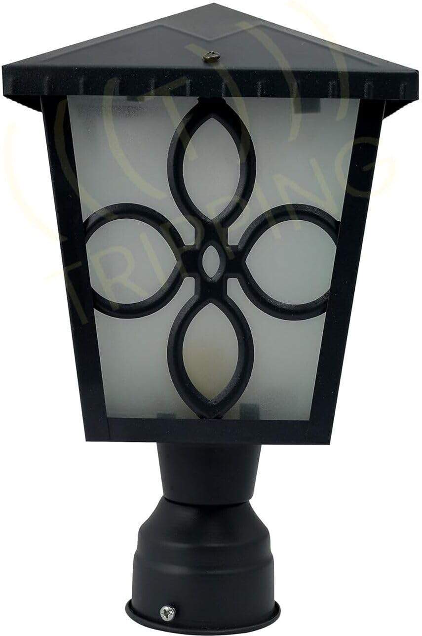 Areezo Waterproof Black Hut Design Outdoor Gate Light for Pillar and Boundary Wall – Black Finish (Bulbnot Incl.) (1 Piece)-picture-12