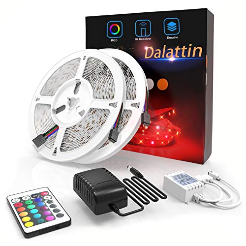 Dalattin led strip lights 32.8ft,2 rolls of 16.4ft,color changing…