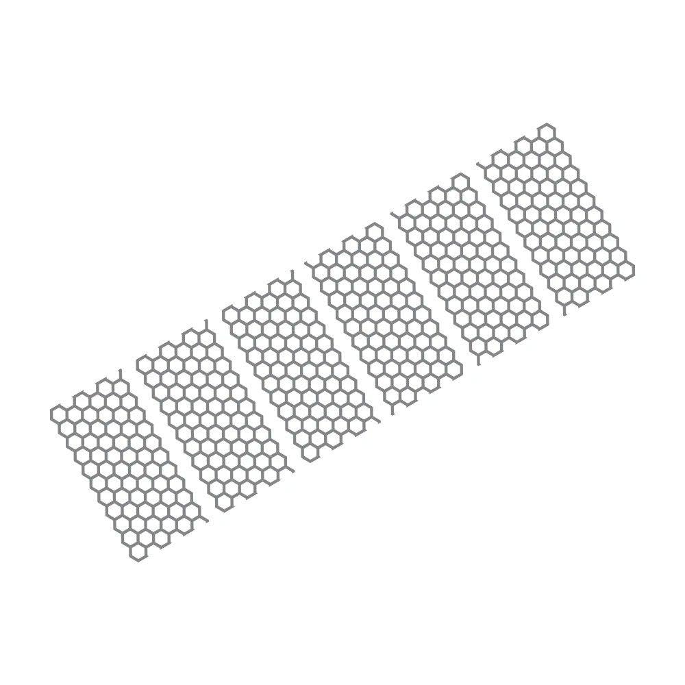 Car Rear Tail Light Vinyl Film Stickers for BMW Auto Honeycomb Graphics Decor Decals(Glossy Gray)