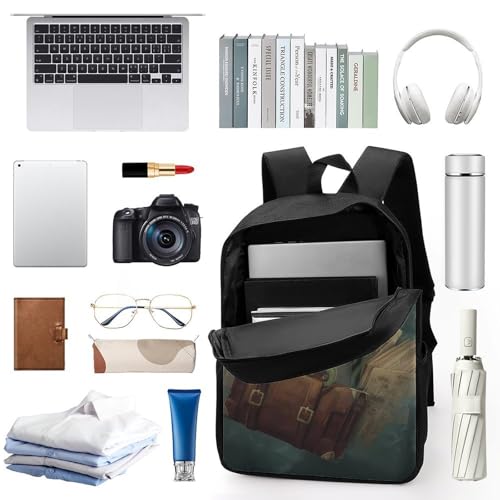 C-thu-lhus Funny Travel Classic 17 Inch Backpack Travel Daypack Casual Shoulder Bag with Adjustable Strap for Men Women3