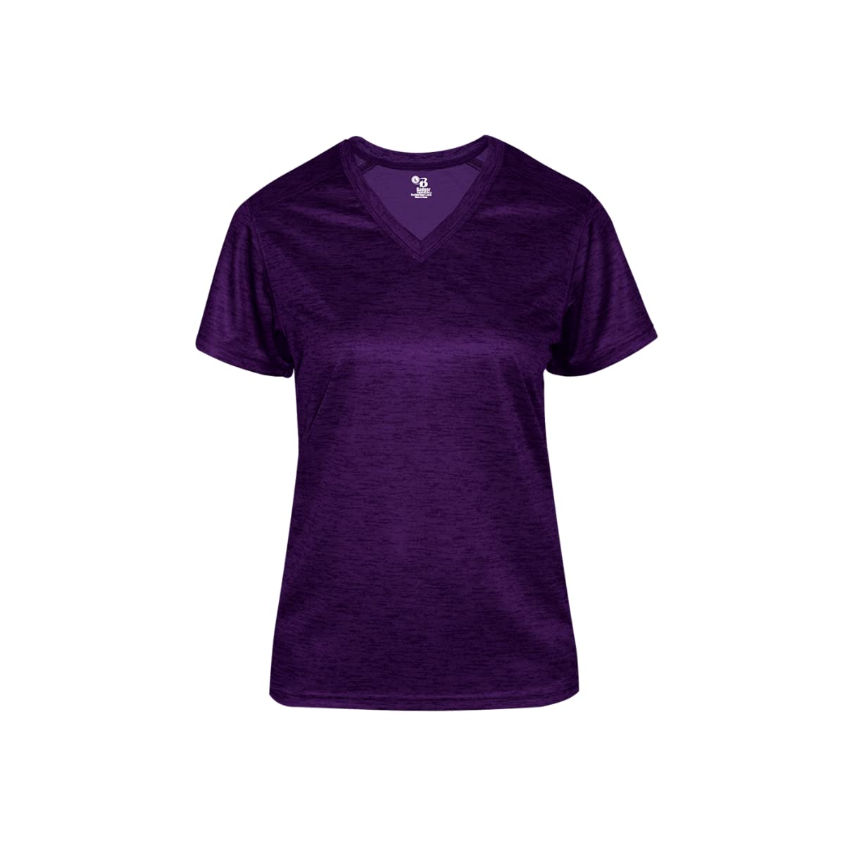 Badger Sports Ladies' V-Neck Tee Purple Tonal Blend X-L