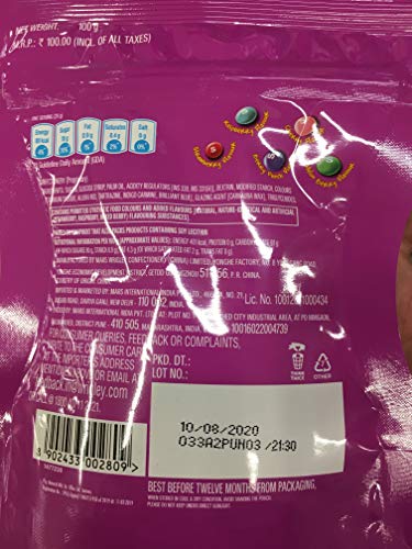 Image of Skittles Wildberry Mixedfruit Flavoured Candies, 100 Gm