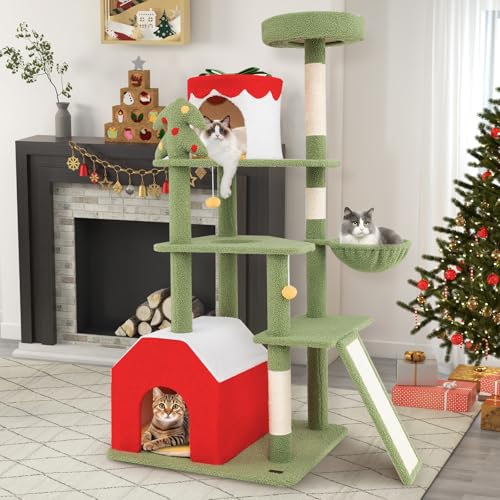 Rascador para gatos navideño de 61 pulgadas miniatura 3