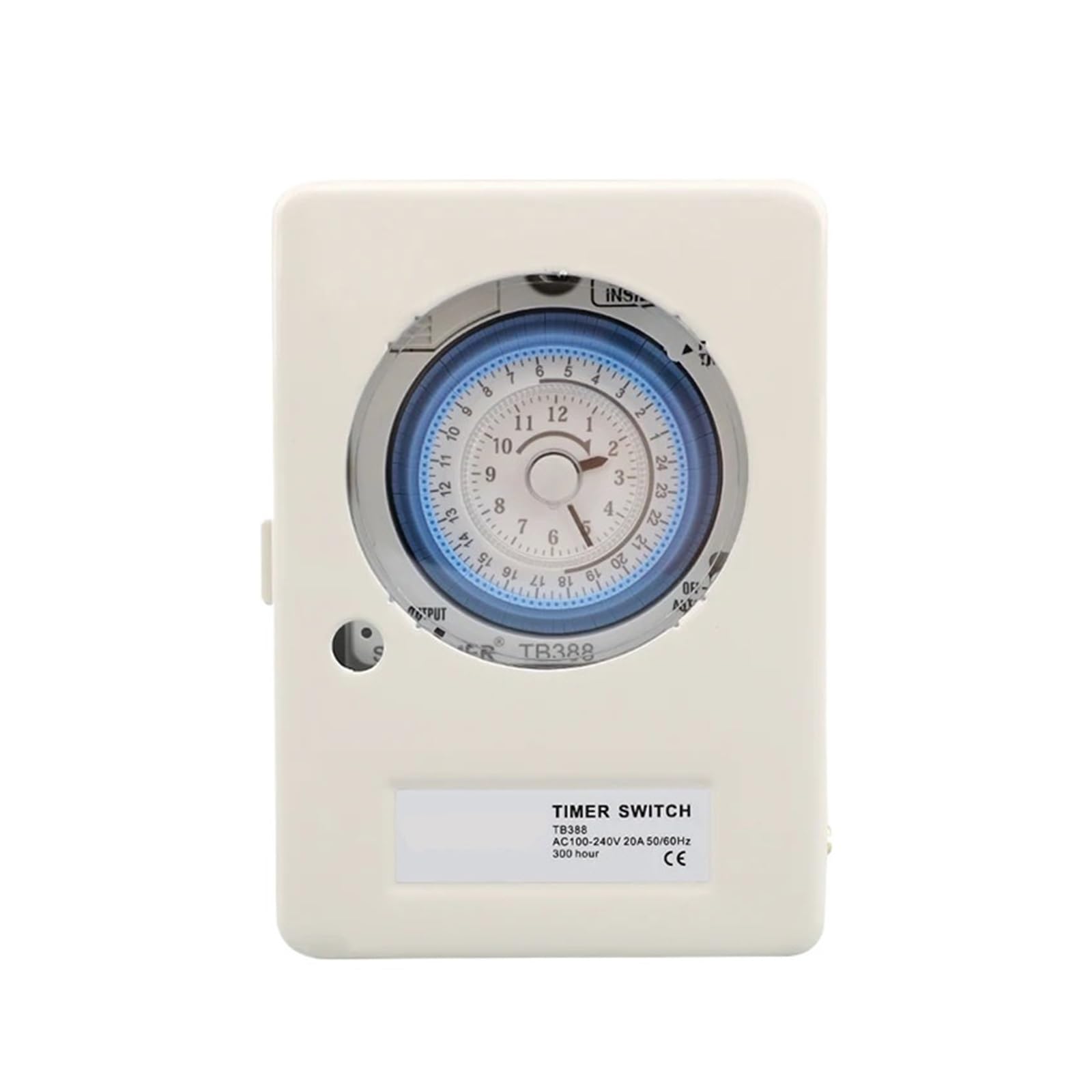 RWRAPS microcomputer Interruttore Timer 100-240V 20A Timer Meccanico al Quarzo 24 Ore programmabile relè su Guida DIN Interruttore orario Esterno Impermeabile 15 Minuti