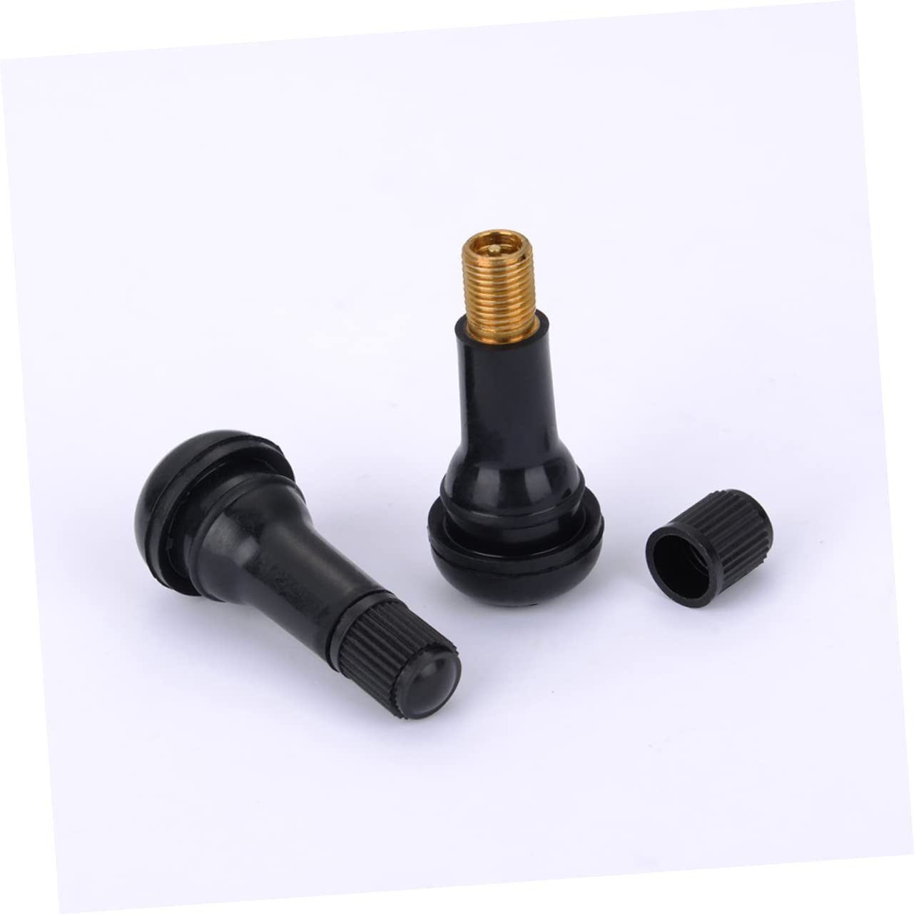 Cabilock Steli Valvola Pneumatico Tr-413 100 Pezzi Gomma Nera Snap-in | Auto e Moto, Ricambio per Riparazione Forature, Aiuta a Mantenere la Pressione Interna