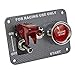 Produktbild DC12V 20A kippschalter & 50A Zündungsschalter Universal schalter panel für rennwagen schnellstartschalter start-taste mit anzeige (rot)