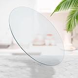 MUUOKY Mesa redonda de cristal, mesa