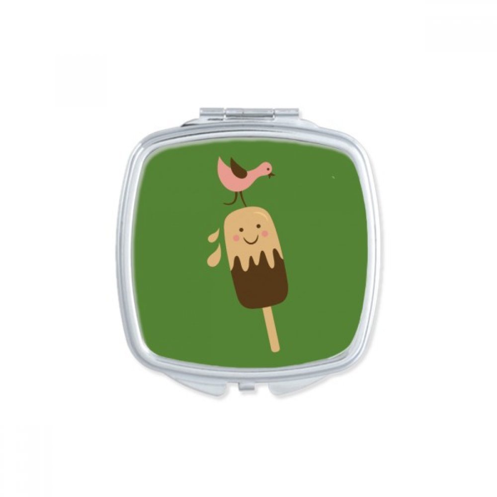 Miroir de poche mignon oiseaux et crème chocolat cadeau d'anniversaire idéal