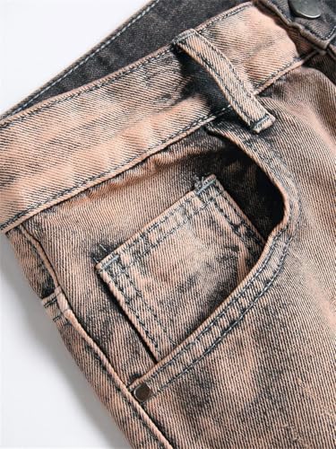 Men's Summer Slim Fit Straight Hole Cotton Denim Pants2