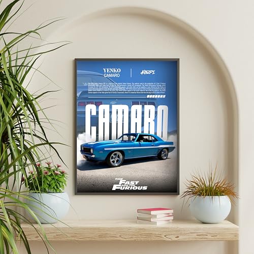 Image of Posternet YENKO Camaro Wall Poster Frames | 12x18 inch | Fast and Furious Themed JDM Cars | Hanging Wall Artwork Frames for Living Room, Bedroom, Office and Etc