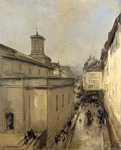 Cuadro cuadro sobre lienzo de la iglesia de Notre Dame de Lorette Antoine Vollon 60x90