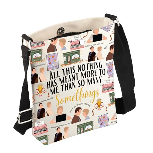 JYTAPP Got Mail Movie Quotes Crossbody Bag Kelly and Joe Fan Gift Around Shop Corner Bookish Bag Movie Fans Gift3