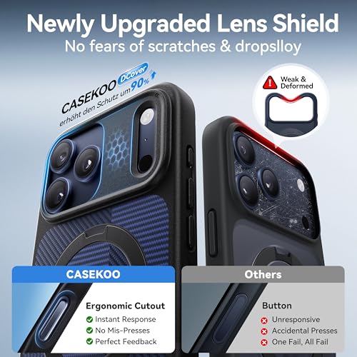 Image of CASEKOO Ultra-Magnetic Stand for iPhone 17 Pro Case, Shockproof, Ocean Blue