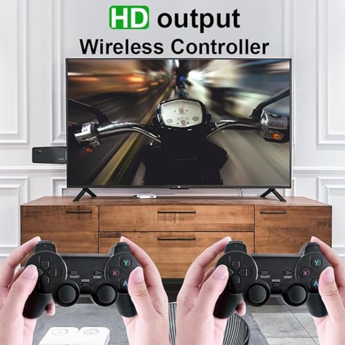 Image of New Wireless 4k Video Games for Kids Retro Game Stick for Tv Wireless Video Games for tv Gaming 64GB in Built Video Game HD Games Console Built in 22K Game Console Ultimate 90s Retro Game Box for All