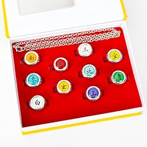 Krafty Kustomz Rings Akatsuki Cosplay Member'S Ring Set New in Box Ninja Uchiha Itachi Necklace Anime Pain Men Jewelry Party Accessories 27 51COBvi84gL. SL500 . SS300