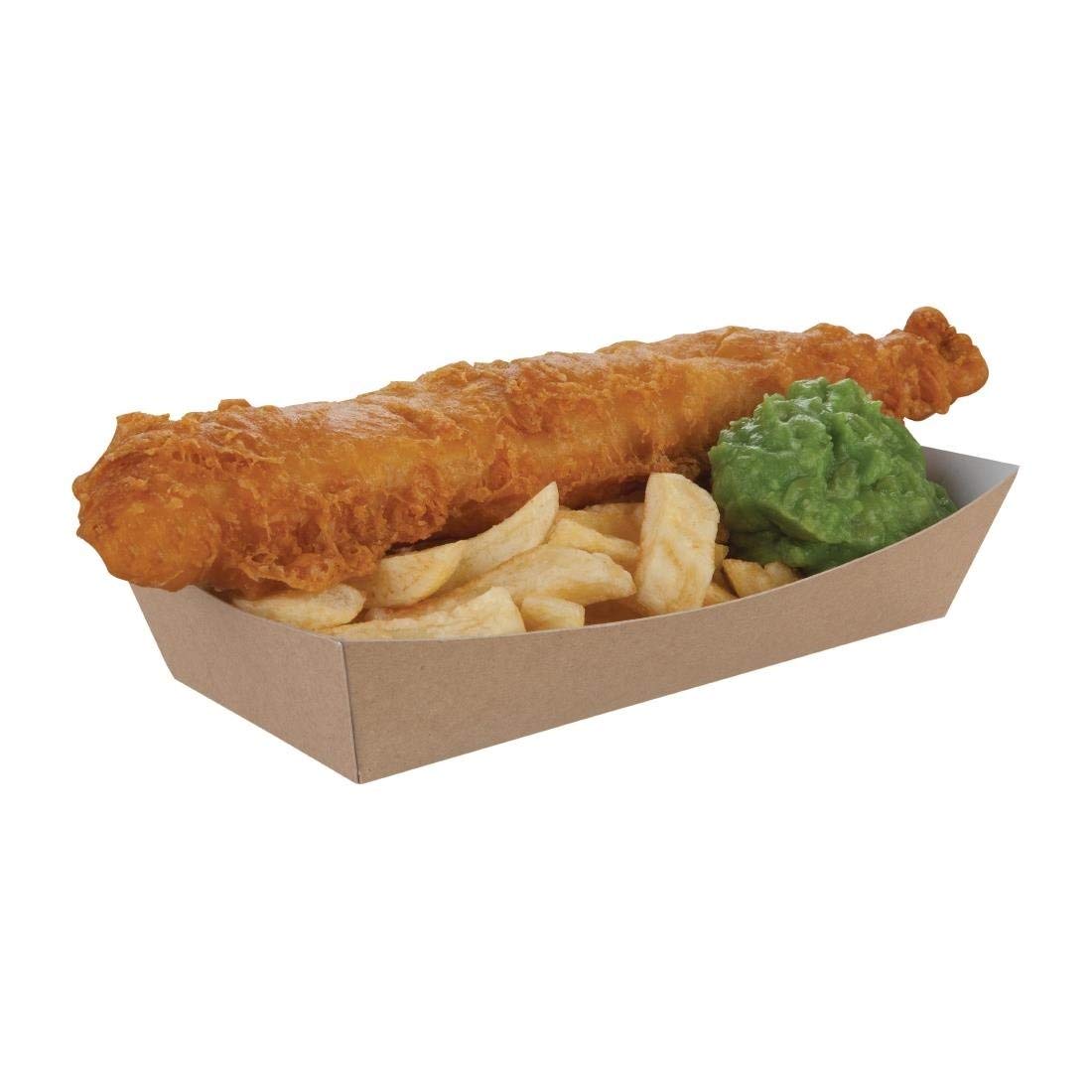 ColPac FA364 Kompostierbare Kraft-Lebensmittelschalen, groß, 220 mm, 250 Stück