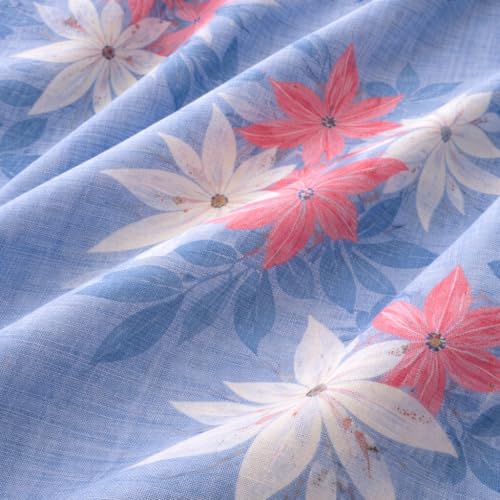 Image of DECORUM Cloud Cotton Double Bedsheet Floral Print with 2 Pillow Covers | 244 TC | Ultra Soft Feel | Premium Comfort | Breathable & Skin Friendly | for Bedroom (90 x 90 Inches)