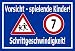 Produktbild Melis Folienwerkstatt Schild - Schritt-Geschwindigkeit - 45x30cm | Bohrlöcher | 3mm Hartschaum - S00040-017-F - 20 VAR.