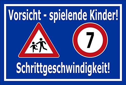 Preisvergleich Produktbild Melis Folienwerkstatt Schild - Schritt-Geschwindigkeit - 45x30cm / Bohrlöcher / 3mm Hartschaum - S00040-017-F - 20 VAR.