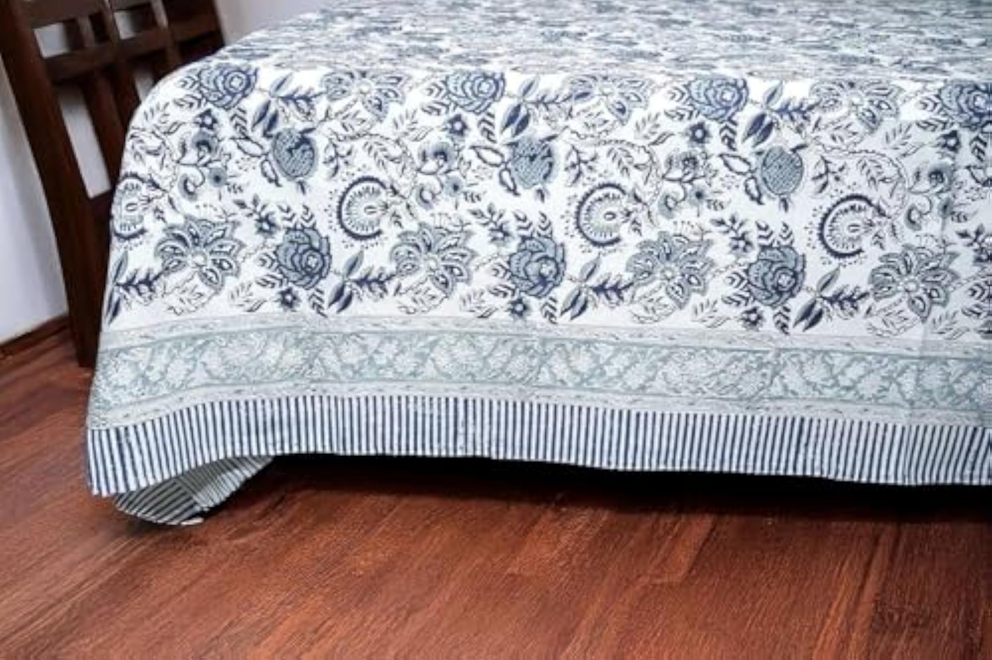 Hand Block Printed Cotton Table Cover for Dining Table