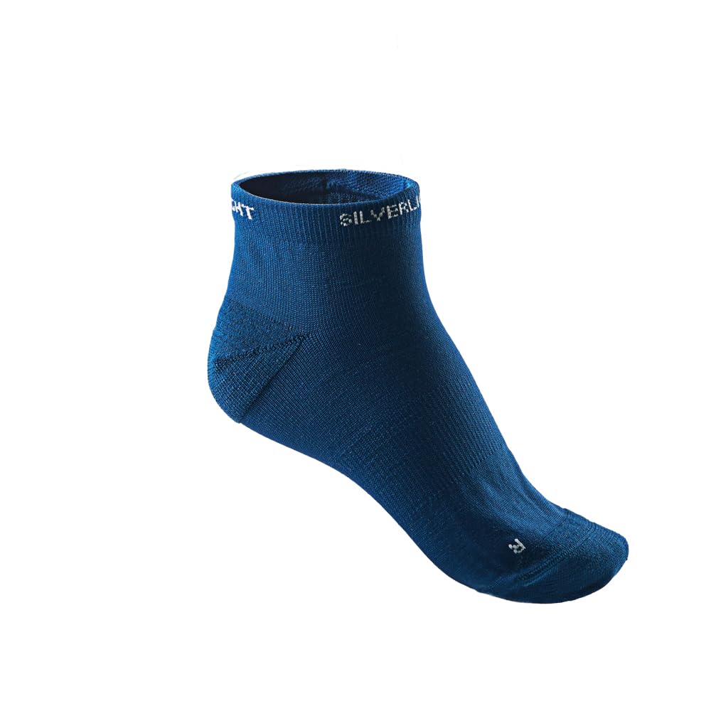 Silverlight Calzini da trekking medi per uomo e donna, per prevenire le vesciche, durevoli, confortevoli, anti-odore, colore argento