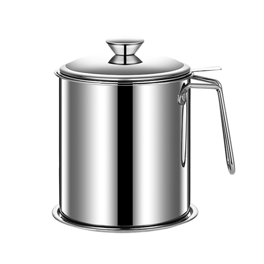 Pojemnik do przechowywania oleju ze stali nierdzewnej, dystrybutor oleju domowego, butelka do dozownika octu z filtrem cienkiej siatki Odpowiedni(Size:1.8L)