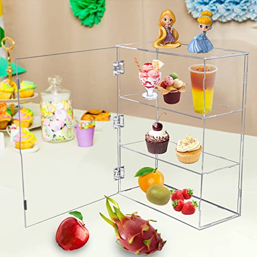14" Clear Acrylic Display Case Bakery Pastry Display Case Donut Display Shelf Cake Cupcake Retail Display Bakery Convenience Stores Display And Keeps Fresh For Commercial Counter Top Or Party Event #TOP3