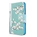 Produktbild LEMAXELERS Xiaomi Redmi 9A Hülle,Xiaomi Redmi 9A Handyhülle Gardenia Blume Mädchen Flip Case PU Leder Cover Magnet Schutzhülle Tasche Ständer Handytasche für Xiaomi Redmi 9A,HX Gardenia Flower