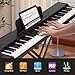ZHRUNS Digital Piano 88 Key Weighted, Full Size Electric Keyboard Piano for Beginners, Portable Piano Keyboard with Sheet Music Stand, Sustain Pedal, Power Adapter, Black (Keyboard Only)
