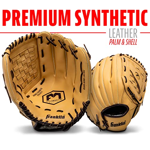 image for Franklin Sports Field Master Baseball + Softball Glove - Adult + Youth