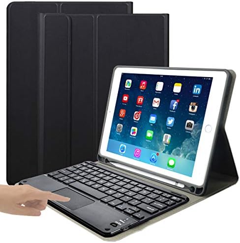 eoso iPad Keyboard Case for iPad Mini 4/iPad Mini 5 iPad Cover with Keyboard Built-in Touchpad & Pencil Holder (Black)
