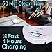 SereneLife Robot Vacuum Cleaner - Upgraded Lithium Battery 90 Min Run Time - Automatic Bot Self Detects Stairs Pet Hair Allergies Friendly Home Cleaning for Carpet Hardwood Floor-PUCRC25 V3