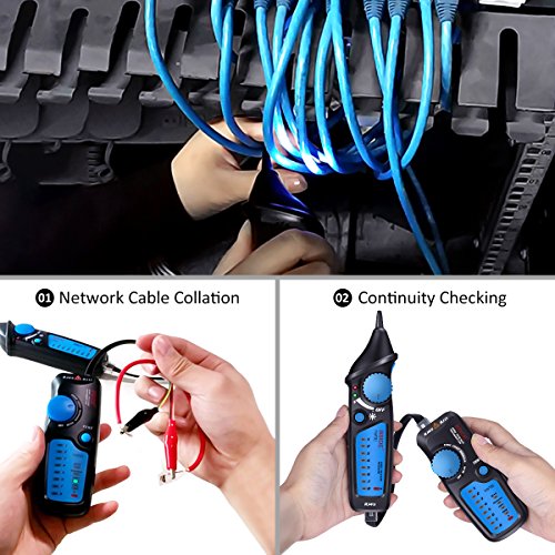 Wire Tracker, ELEGIANT Cable Tester RJ11 RJ45 Multifunction Wire Tracker Line Finder for Network Cable Collation, Telephone Line Test, Continuity Checking