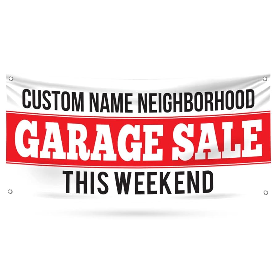 amazon-com-neighborhood-garage-sale-banner-sign-13-oz-heavy-duty-waterproof-garage-sale-vinyl-banner-with-metal-grommets-vp3022-office-products for Free Printable Garage Sale Signs Templates Amazon.com : Neighborhood Garage Sale Banner Sign - 13 oz Heavy Duty Waterproof Garage Sale Vinyl Banner with Metal Grommets, VP3022 : Office Products for Free Printable Garage Sale Signs Templates