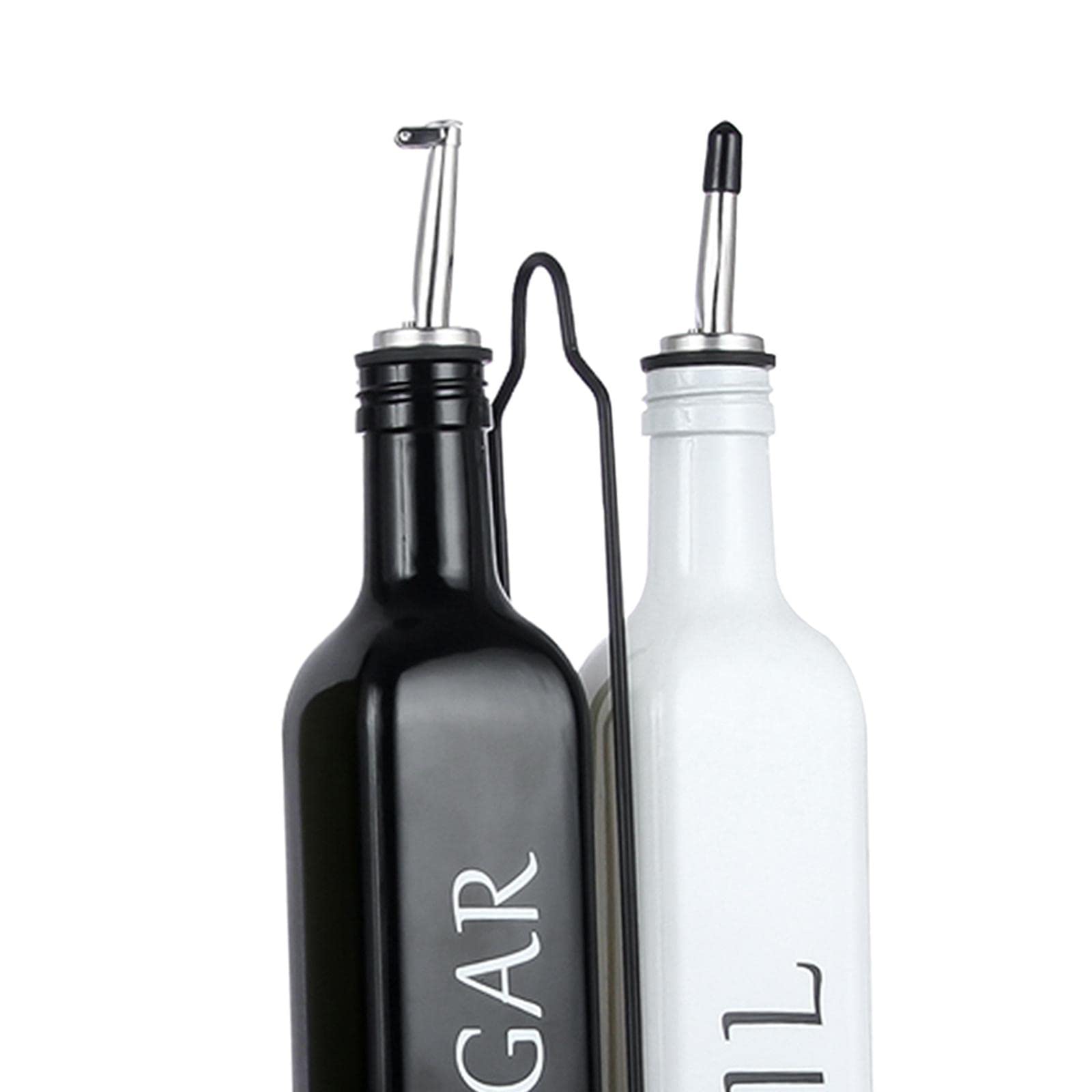 Juego de Dispensador de Aceite Y Vinagre de 500 Ml (17) Botella Dispensadora de Vinagre Negra Botella Dispensadora de Vinagre Blanca