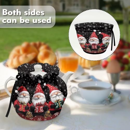 Image of Christmas Tea Cozy for Teapot Dwarf Insulated Large Teapot Cover to Keep Warm Tea Kettle Cover Machine Washable for Home Kitchen Tea Party Table Decor