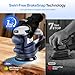 HeroJet Random Orbital Sander 450W with Brake, 125MM Sander for Wood with Dust Collection, Electric Sanding Machine with Adjustable Handle, 15Pcs Sandpapers, 6 Variable Speeds 13000RPM