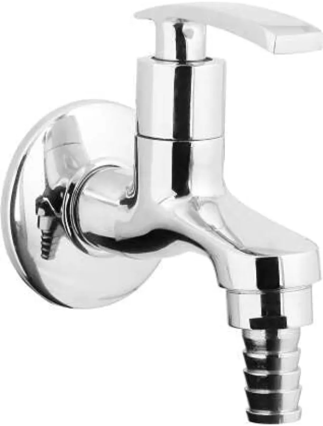 Full Brass Stainless Steel Chrome Faucet/Tap | Long Nozzle Bib Cock Faucet/Tap with Chrome Finish for Home, Kitchen, Washing Machine and Garden Pipes (Deck Mount Installation Type)-image-2