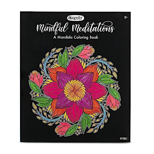 Crayola Mandala Coloring Book for Adults, 40 Pages, Stress Relieving, Gifts for Kids & Adults