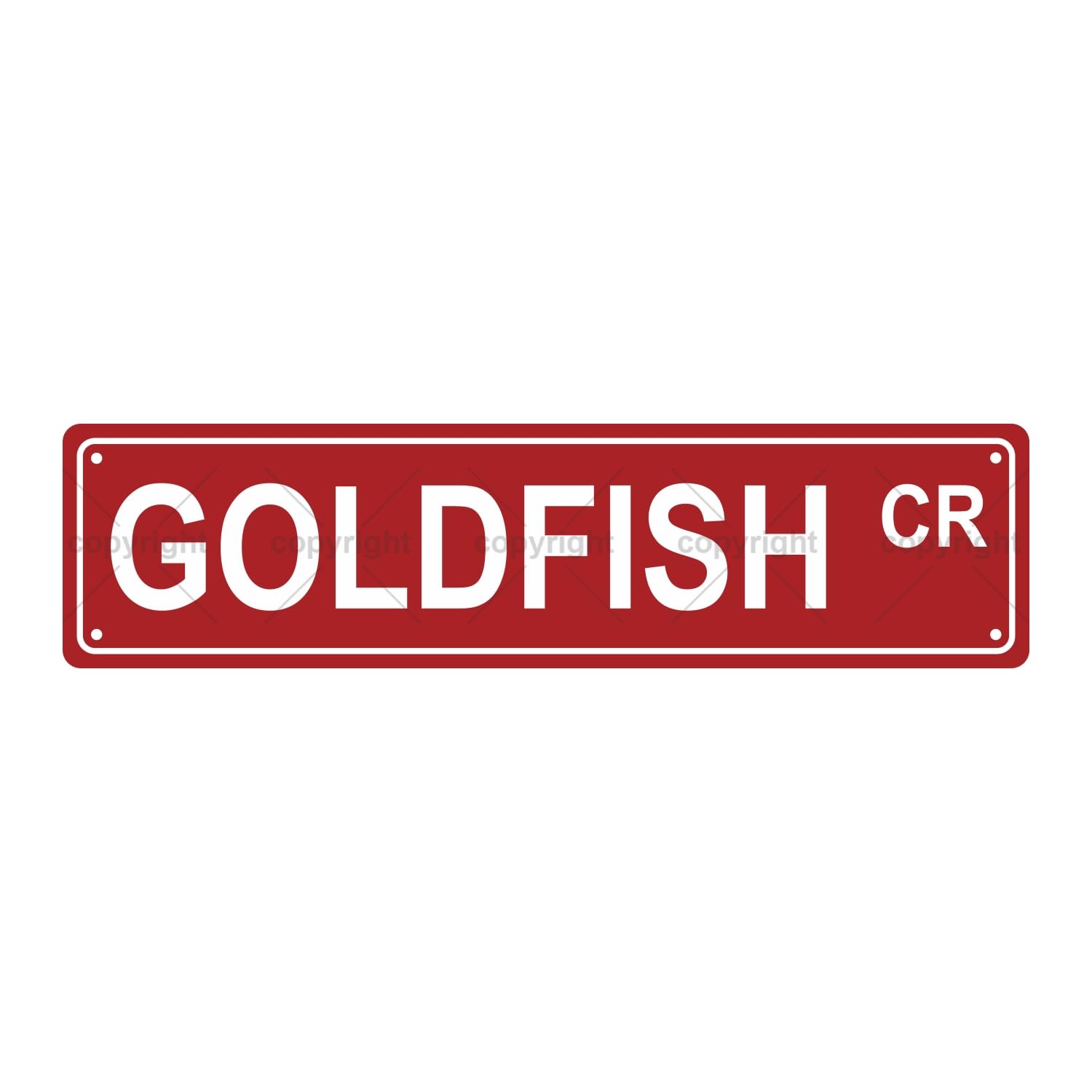 Goldfish Cr Animal Metal Tin Street Sign Bar Cafe Garage Cave Home Room Wall Bathroom Farmhouse Garden Porch Patio Decor,4x16 Inch