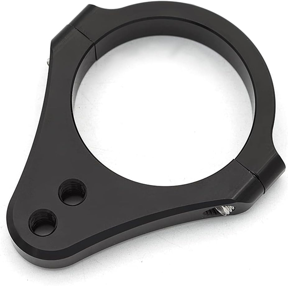 PROCNC 35mm Diameter Aluminum Universal Steering Damper Fork Frame Mounting Clamp Bracket Foot Fixer for Motorcycle Bike Modification (Sliver)
