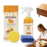 Bienenwachs Spray für Holzmöbel, 355 ml Möbelpolitur Möbelwachs Möbelpflege Holz, Frischer Duft Bienenwachs für Holz, Geeignet für Massivholz Fußböden Schränke und Holzwaren (1)