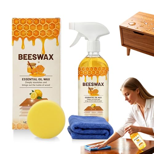 PVZXR 2026 Upgrade Natural Beeswax Spray Beeswax Spray Cleaner Beeswax Furniture Polish The Original Beeswaxs Spray Wood Seasoning Beewax For Furniture Floor (1pcs)