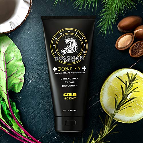 Bossman Complete Beard Kit - Men's Beard Oil Jelly, Fortify Shower Conditioner, Balm, Mustache Wax And Comb - Beard Softener, Growth, Care And Grooming Products Kit (Gold) #TOP7